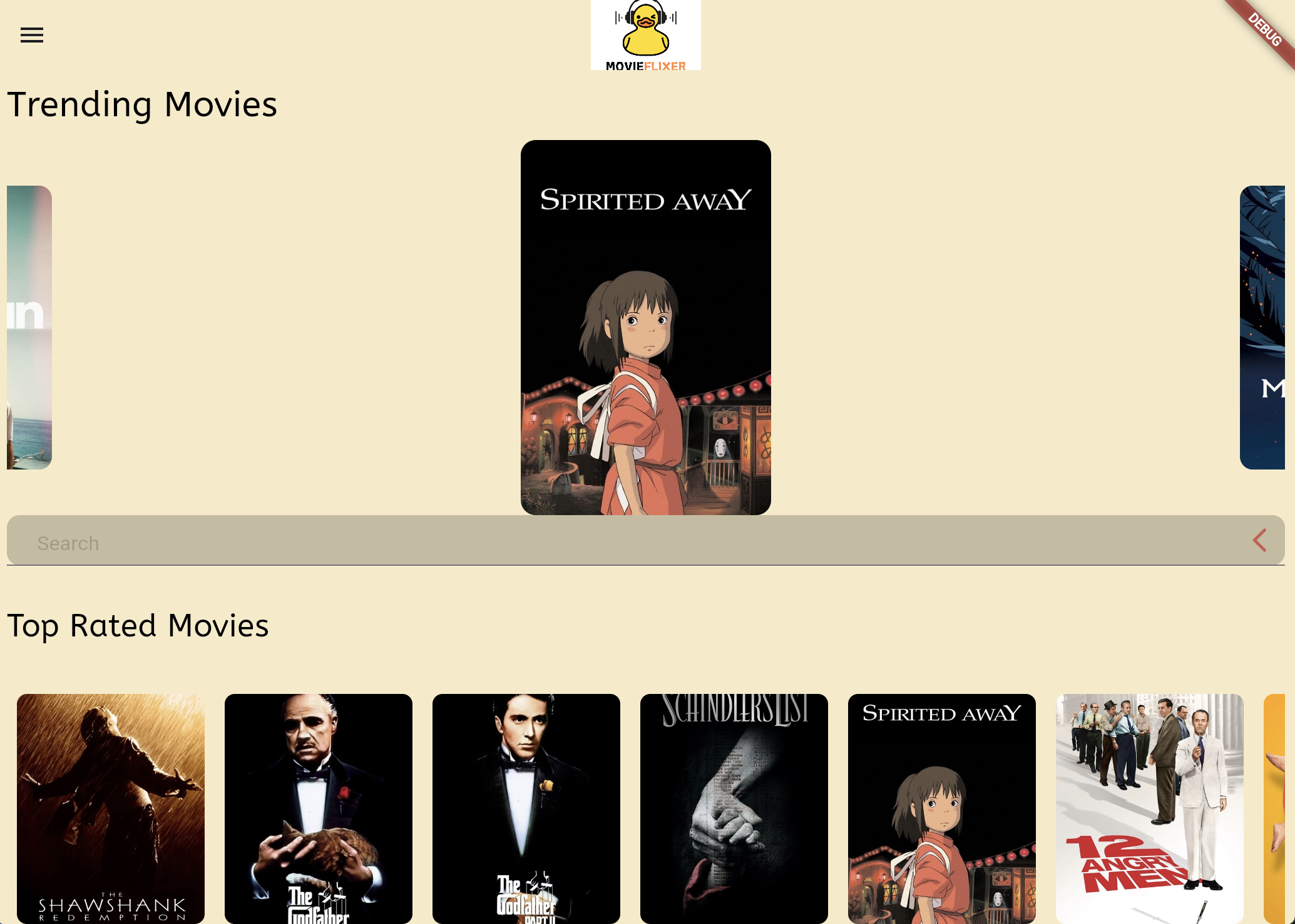 A Movie app using Flutter